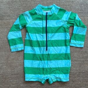 Primary long sleeve rash guard swim suit 12-18 months